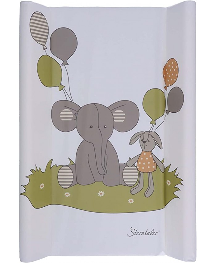 Sterntaler Matelas à langer imprimé pour bébé unisexe Motif éléphant et lapin Beige - B0B6JKWXKZ6