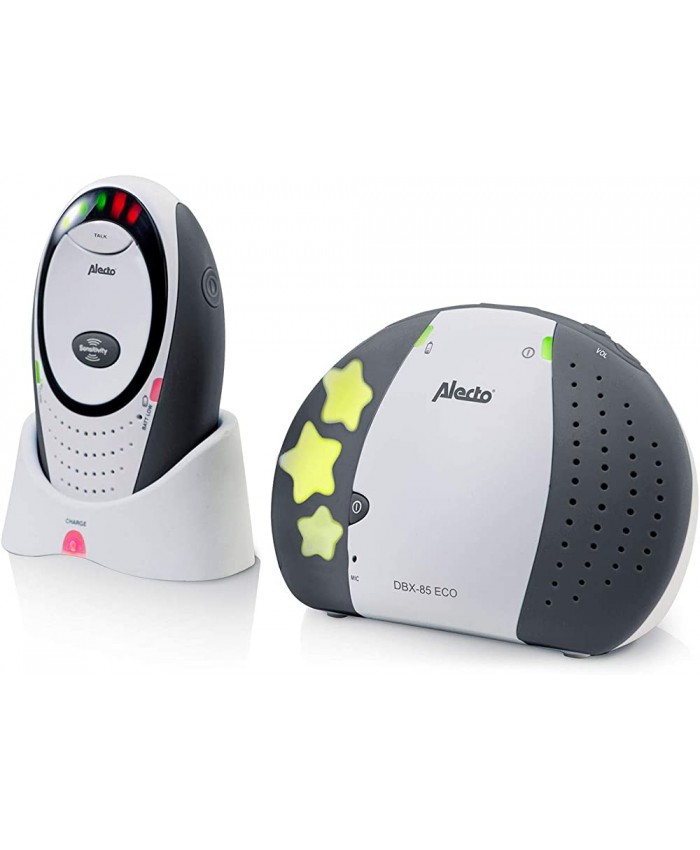 Alecto DBX-85 Limited Babyphone numérique Eco DECT 100% sans interférences Écoute-bébé avec Grande portée jusqu'à 300 mètres Fonction Haut-Parleur indicateur de Bruit LED et veilleuse - B07RPZDLDY9