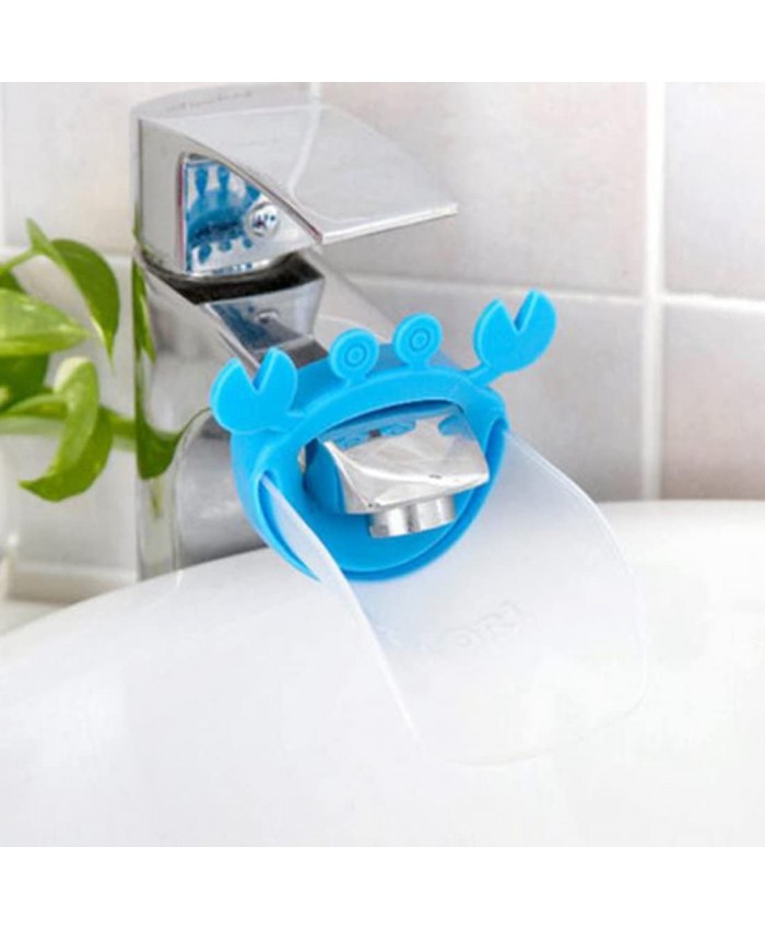 ChenRui Nouveau de robinet de rallonge de crabe pour chez délicates de laver les mains des enfants Bleu + blanc - B072C7LZDRP