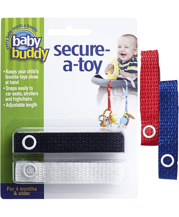 Baby Buddy Secure-A-Toy straps 4ct for 6-36 months Multicoloured - B006WZZ1TME