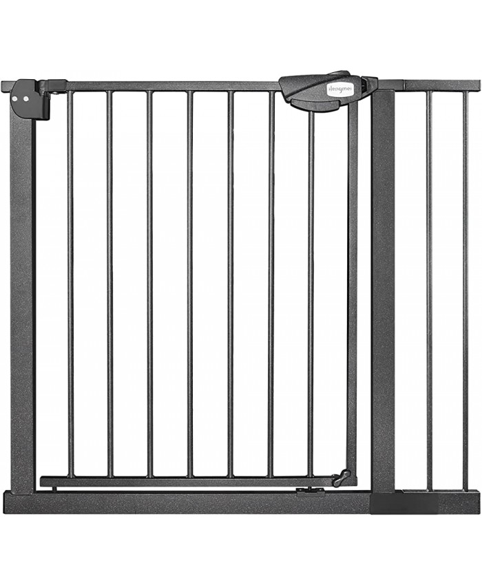 Hengmei Barrière de protection En métal Perçage non nécessaire Se referme automatiquement Pour porte d'escalier Idéale pour assurer la sécurité des enfants 85 à 95 cm Noir - B09MQB3BLF7