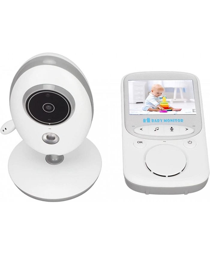 Babyphone Moniteur Vidéo Portable LCD pour bébé 8 Berceuses pour la Surveillance de la Température à la Maison Prise UE 100‑240V - B0BP3T7TZKJ