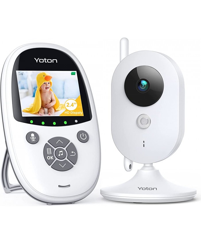 Babyphone Yoton Babyphone Camera et Babyphone Video Surveillance avec 2.4” 800mAh Mode VOX Vision Nocturne 8 Berceuses Communication Bidirectionnelle Rechargeable - B0B3M51YPCB