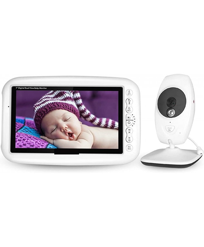 Moniteur de bébé avec caméra Moniteur bébé sans fil de 7 pouces 72 0P HD Screen Camera Night Vision Intercom Lullaby Nounou Vidéo Baby Monitor prend en charge l'interrupteur d'écran Configuration de p - B0B9348RFNN