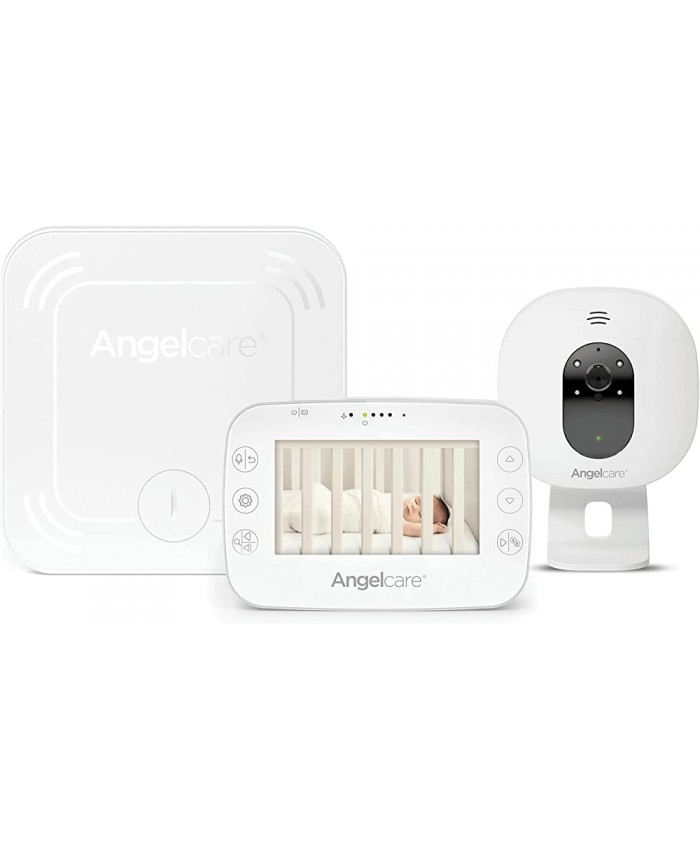 Angelcare AC327 AC7327 Moniteur de Mouvement pour bébé 3 en 1 avec vidéo Blanc - B07RH8X2RP8