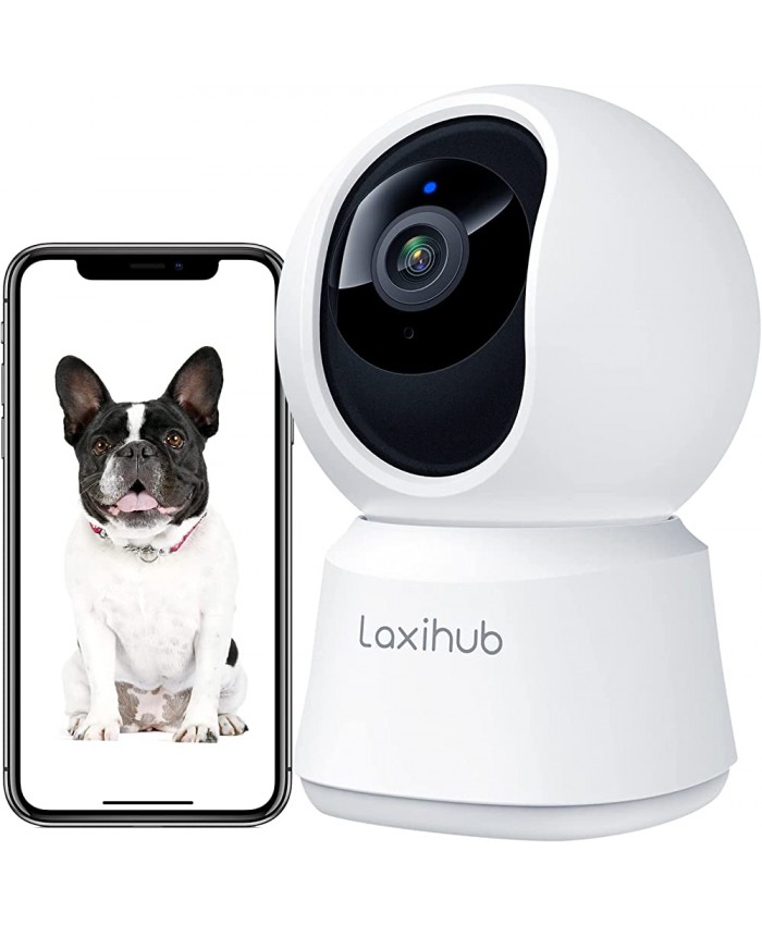 Laxihub Caméra Surveillance WiFi  Camera Intérieur 1080P Caméras de Surveillance 360° avec Vision Nocturne Détection Humaine AI Audio Bidirectionnel Compatible Google Alexa pour Bébé et Animaux - B08THM5W964