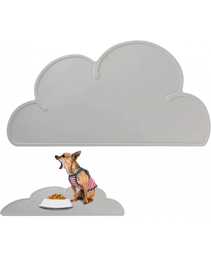 Tapis de bol d'alimentation pour animaux de compagnie,Napperon lavable Cloud pour table à manger avec bord anti-éclaboussures | Sets de table pour bols d'alimentation pour tapis de nourriture Hongfu - B0BKFXP98ZI