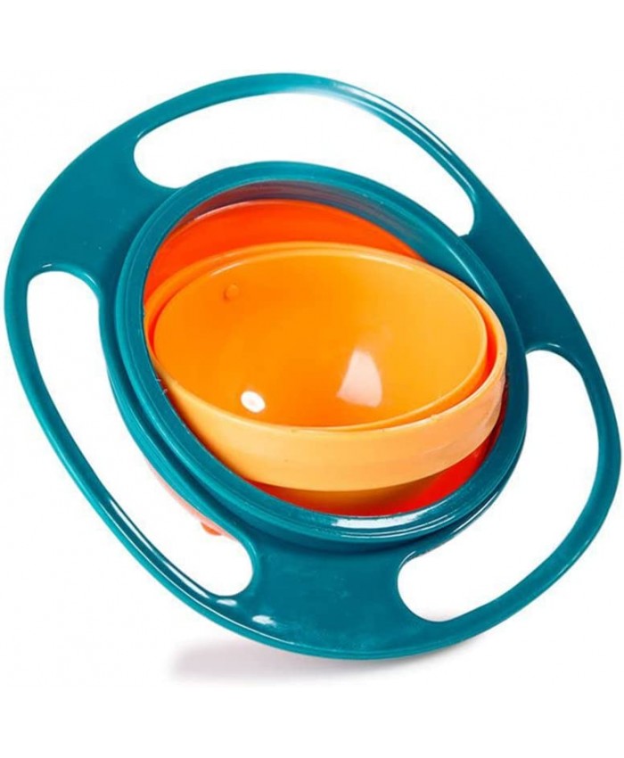 Weilifang Baby Gyro Bowls Universal Rotation Spill-Proof Bowl Plats d'alimentation en plastique - B0BG25JN85Z