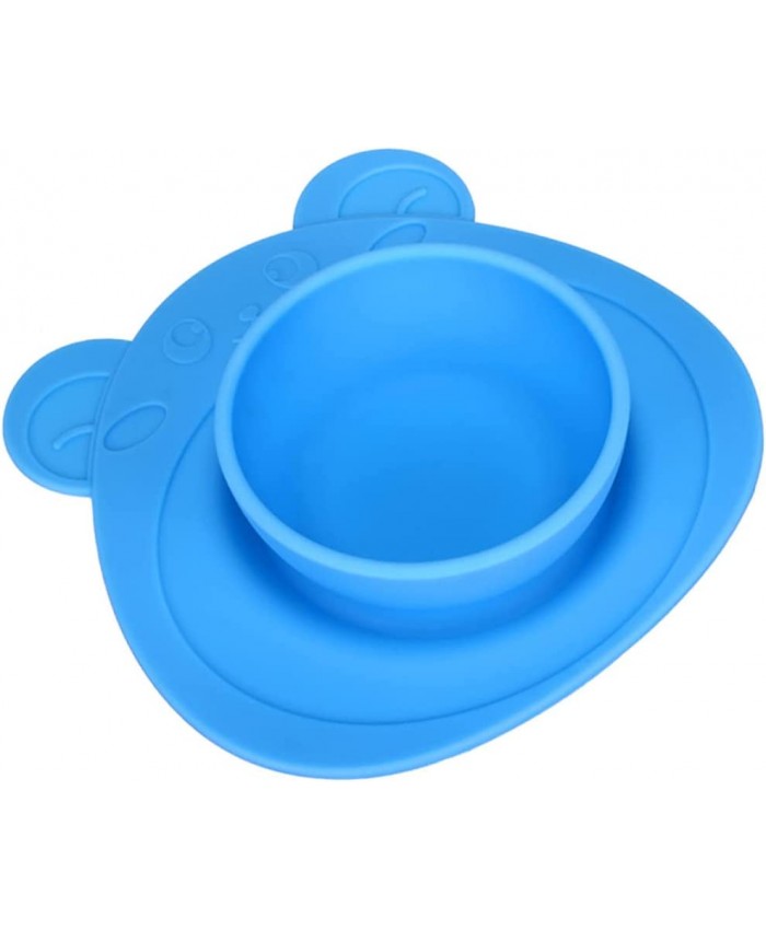 LIFKICH Lave-Vaisselle Divisé Gobelets en Silicone pour Enfants -Ondes Bleu Dîner pour Tout-Petit Ventouse pour Bébé Plats d'alimentation Antidérapants Assiette De Formation - B0BQTJVRH26
