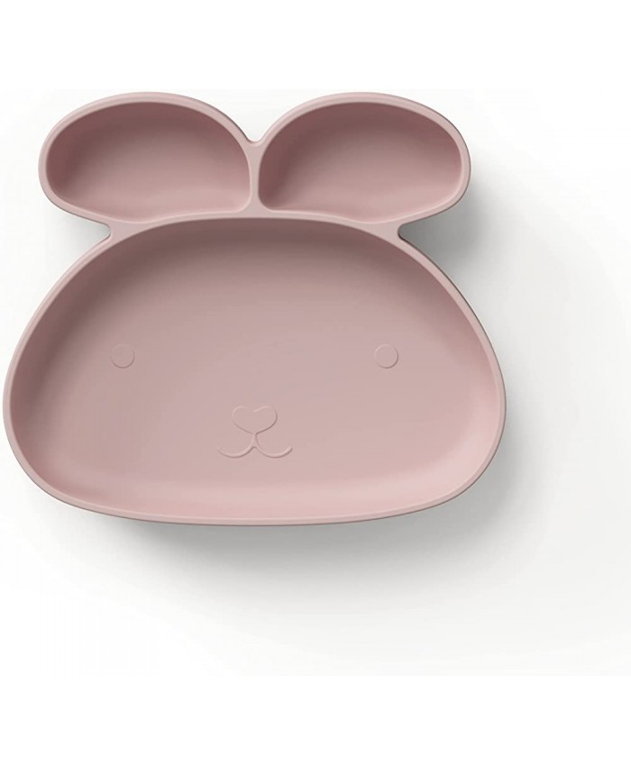 ÜneeQbaby Assiettes en silicone pour bébé Lapin Assiettes à ventouses portables et antidérapantes pour les bébés et les petits Sans BPA et approuvées par la LFGB - B08PTL4X3PL