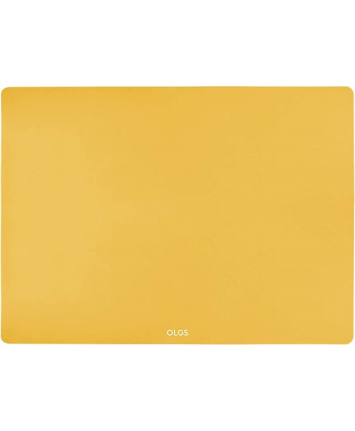 OLGS Tapis de table en silicone 40 x 30 cm Pour bébé En silicone Pour bricolage Antidérapant Lavable Mustard Passe au lave-vaisselle - B09J8YFGK3F