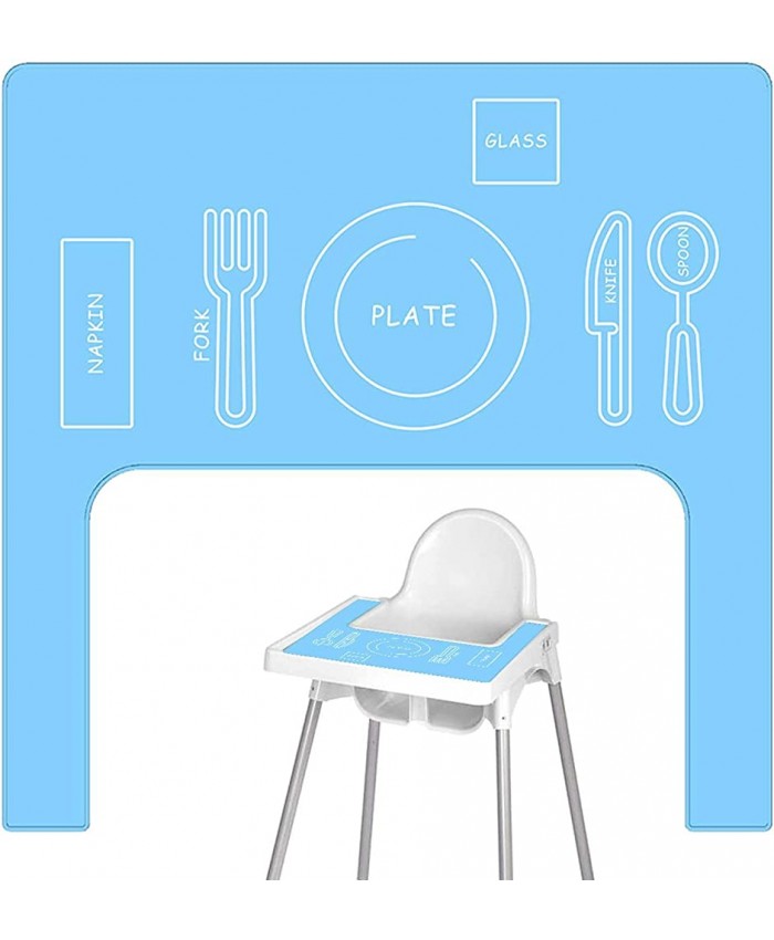 Sakamura Set de table pour chaise haute antidérapant plateau de salle à manger tapis de nourriture réutilisable pour les tout-petits et les bébés passe au lave-vaisselle - B0BGLYDRNDR