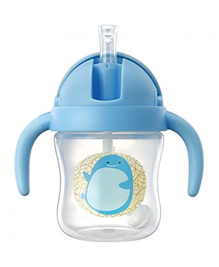 Tuzi Qiuge Bébé de qualité Alimentaire en Plastique Enfant Mignon Sippy Bouteille d'eau avec poignée Orange 270ml Color : Blue - B08K3DMZDGD