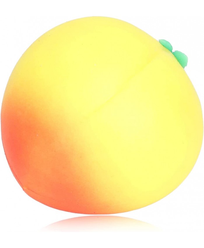 Peach Squeeze Ball Fruit Squeeze Ball Résistance à la déchirure Peach StressBall Elastic Release Bad Emotions Soulager la rigidité pour le bureau pour les adultesJaune - B0B39QSRKYD