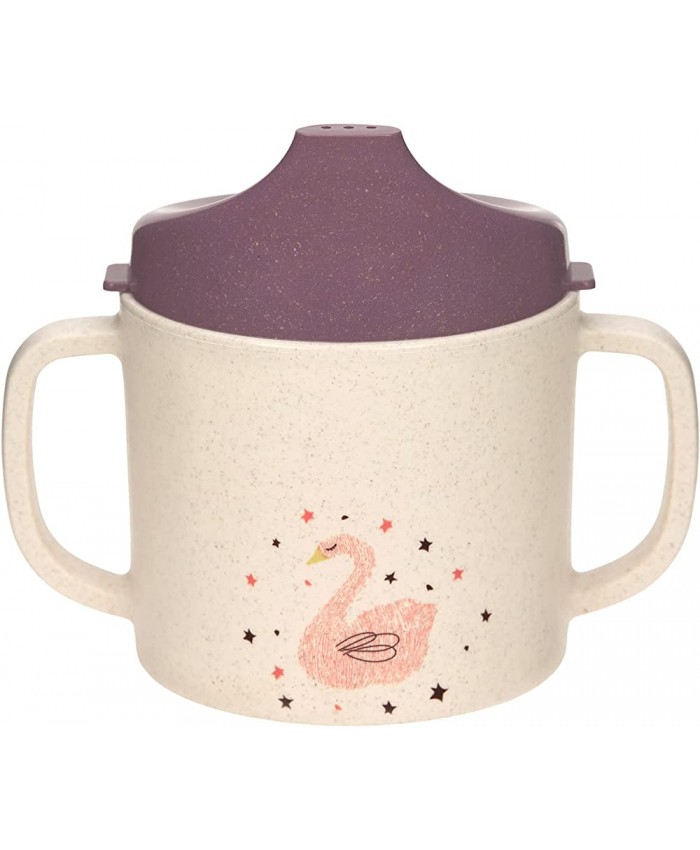 Lässig Tasse d´Apprentissage tasse pour enfants avec anse et couvercle Sippy Cup PP Cellulose Little Water Swan - B08R8G42X8Y