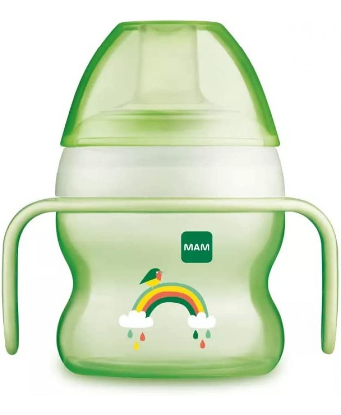 MAM Tasse à bec souple 6+ mois tasse d'apprentissage à bec souple pour bébé antifuite avec poignées ergonomiques – 150 ml couleur aleatoire - B07DTLXS92T