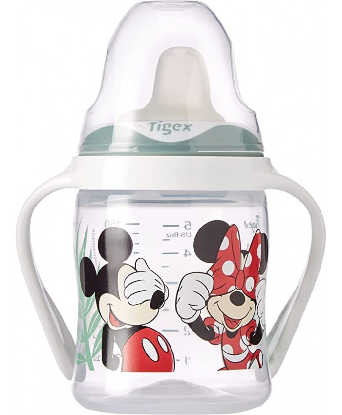Tigex Tasse anti-fuite | Tasse d’apprentissage étanche | 150 ml | Poignées amovibles | Couvercle de protection | Minnie et Mickey Mouse - B0916P9XNJD