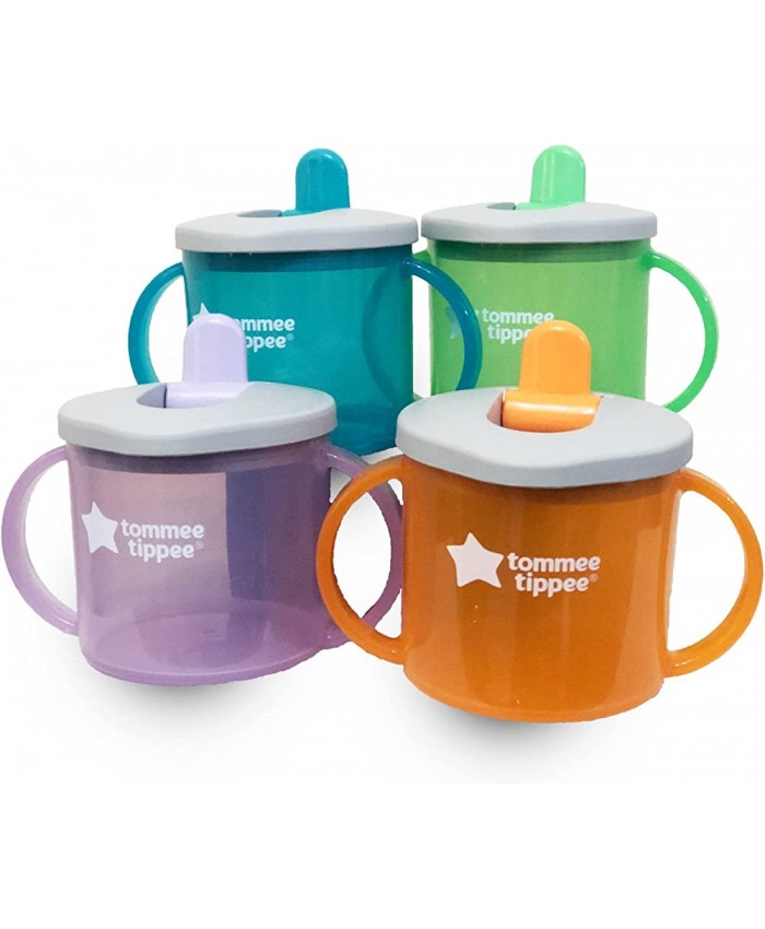 Tommee Tippee First Essential Lot de 4 gobelets Couleurs assorties Torquoise violet vert rouge - B09HHLV5KP1