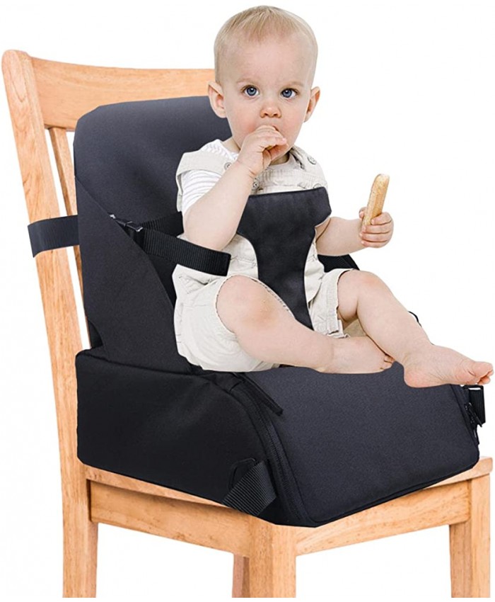 Sakamura Rehausseur pour table – Chaise d'appoint légère | Siège rehausseur pour enfant pour table portable avec bretelles multi-compartiments - B0BCWXDSB7I