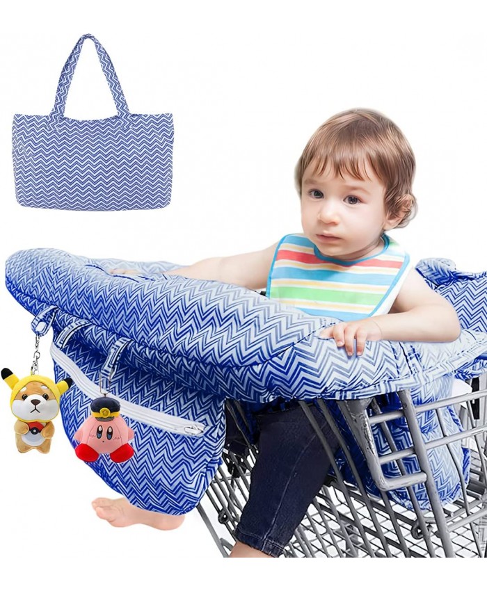 Zwini housse de siège pour bébé enfant en bas âge chaise haute couverture coussin de harnais de sécurité complet chariot chaise haute capot de protection Bleu - B09YNMCKCHN