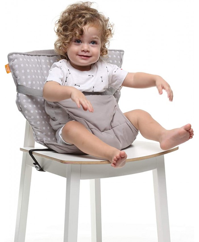 Baby-To-Love Chaise Nomade Chaise Haute Portable Réversible et Compacte pour Bébé White Stars - B01N12G348R