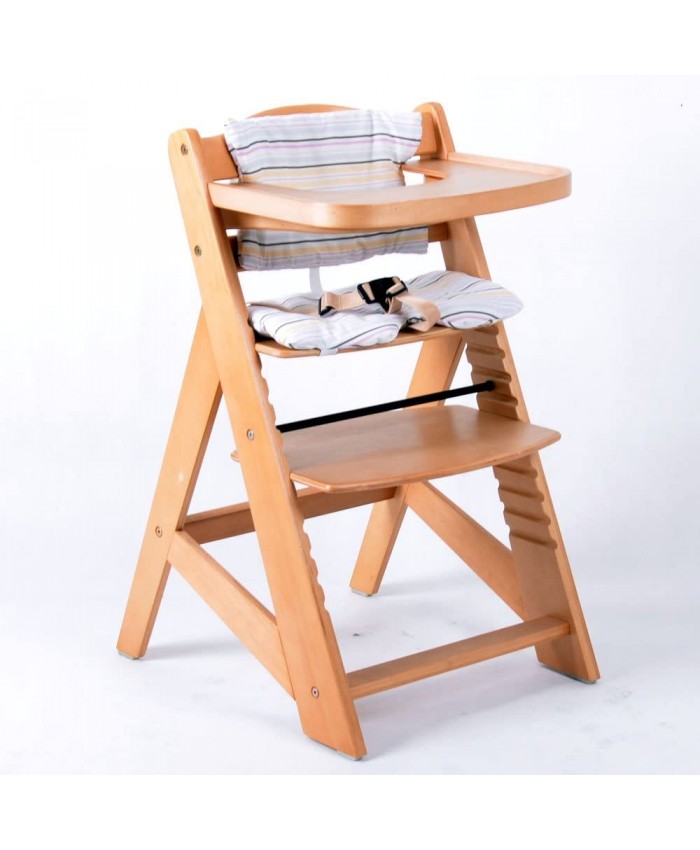 Chaise Haute en bois Ajustable Chaise bébé Escalier chaise haute NATURE 65512-01 - B00H3HPCBKM