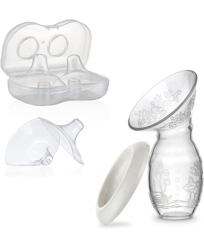 Tire-lait manuel + 2 lèvres d'allaitement gratuites – Tire-lait avec lèvres d'allaitement protectrices en silicone PACK – Belltop - B09GC87NYLX
