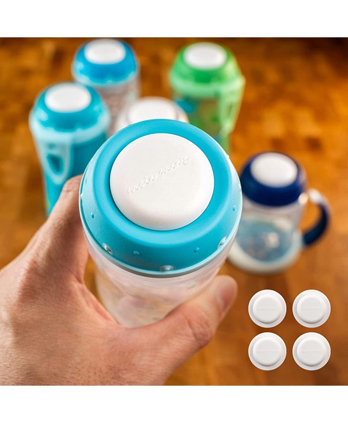 moin minis Lot de 4 couvercles pour bouteilles NUK Fermeture sécurisée conservation hygiénique du lait maternel parfait pour les voyages biberon 0 mois blanc - B09K45PGNZK