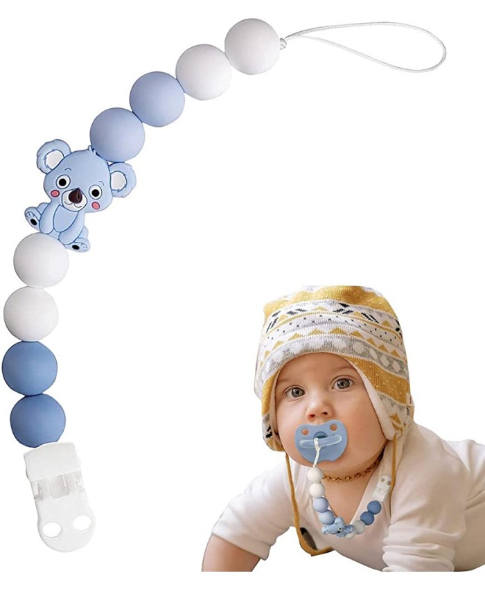 Attache-sucette bébé 6.49 pouces sangle de support de chaîne Silicone dessin animé enfants porte-sucette pinces de dentition mignon dessin animé apparence - B0BRKDJD89Z