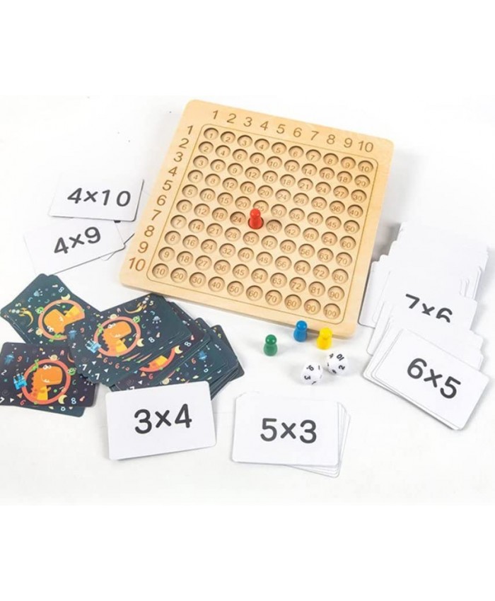 BLE Carte de Multiplication en Bois des Enfants mathématiques comptant Jouet des Blocs de Jeu éducatifs de Jeu de Jeux de Jeu pour Les Tout-Petits - B0BGGD4H4QZ