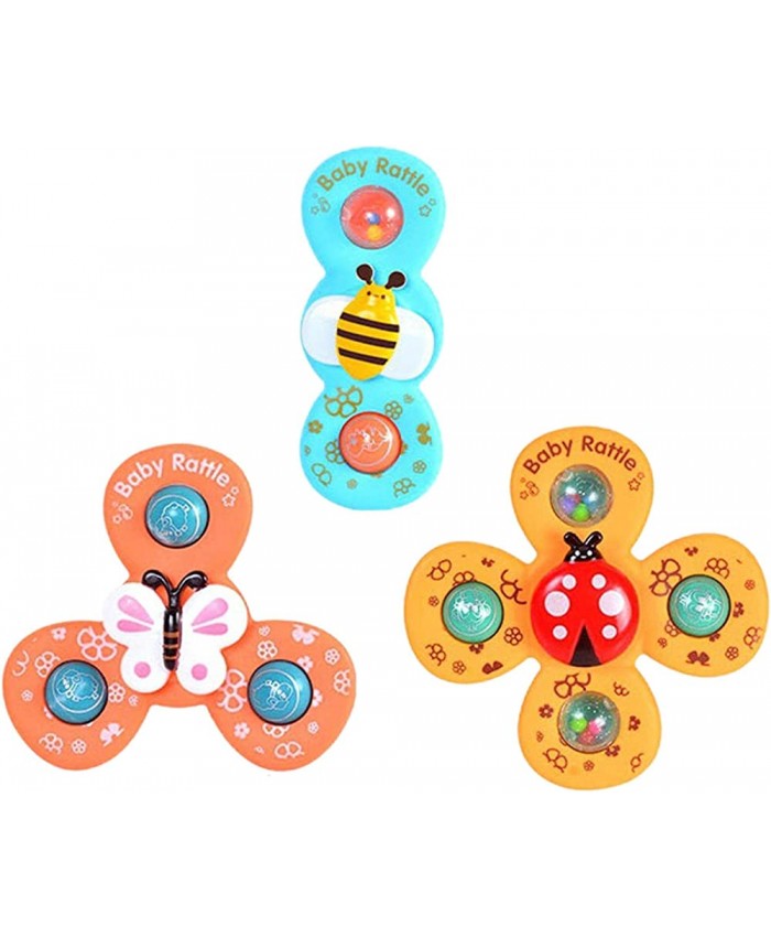 Chengstore Gyro Toy Spinner pour bébé Bébé Ventouse Toupie Jouets | Jouets de Bain pour Baignoire pour bébé Cadeaux d'anniversaire pour garçons et Filles de 1 et 2 Ans - B0B15CXP8BC