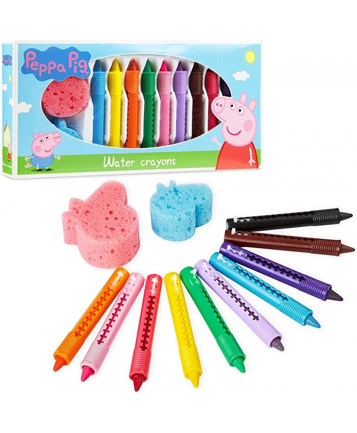 Peppa Pig Crayon pour Le Bain Feutre de Bain Enfant pour Dessiner sur la Baignoire ou sous L’Eau Jouet 3 Ans + 10 Pack - B08TWW2CTZD
