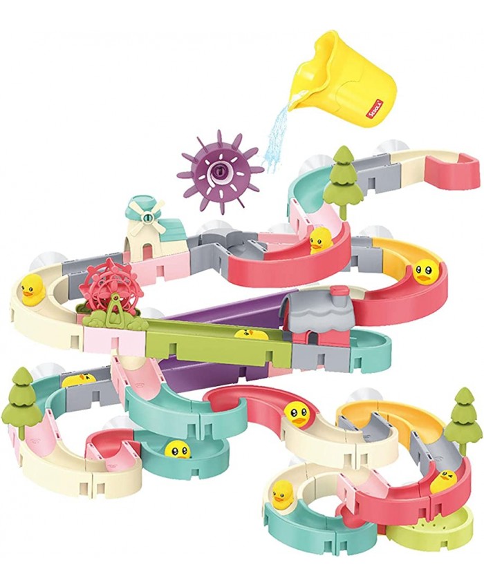 Toboggan pour enfants jouets de bain pour bébé jouets de baignoire pour tout-petits de 2 à 4 ans jouet de bain préscolaire petit toboggan de canard interactif pistes de douche jouets d'eau - B0BGH9KBW6U