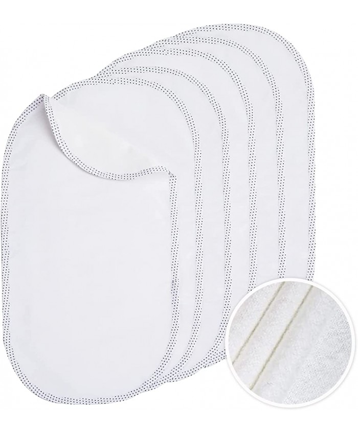 AsoHomx Lot de 6 tapis à langer imperméables plus doux en flanelle de coton réutilisables et portables lavables pour couffin 68,6 x 33 cm blanc - B0B7XG8D7PT