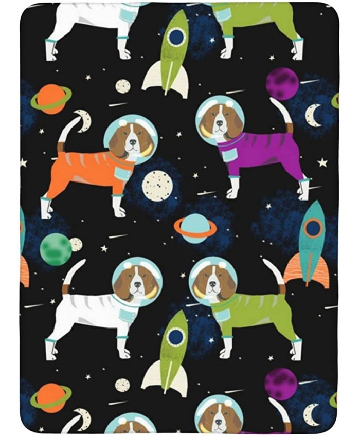 Matelas à langer portable pour bébé Beagles dans l'espace astronaute de qualité supérieure doux à séchage rapide tapis à langer imperméable en microfibre 50,8 x 71,1 cm - B0B928GQB21